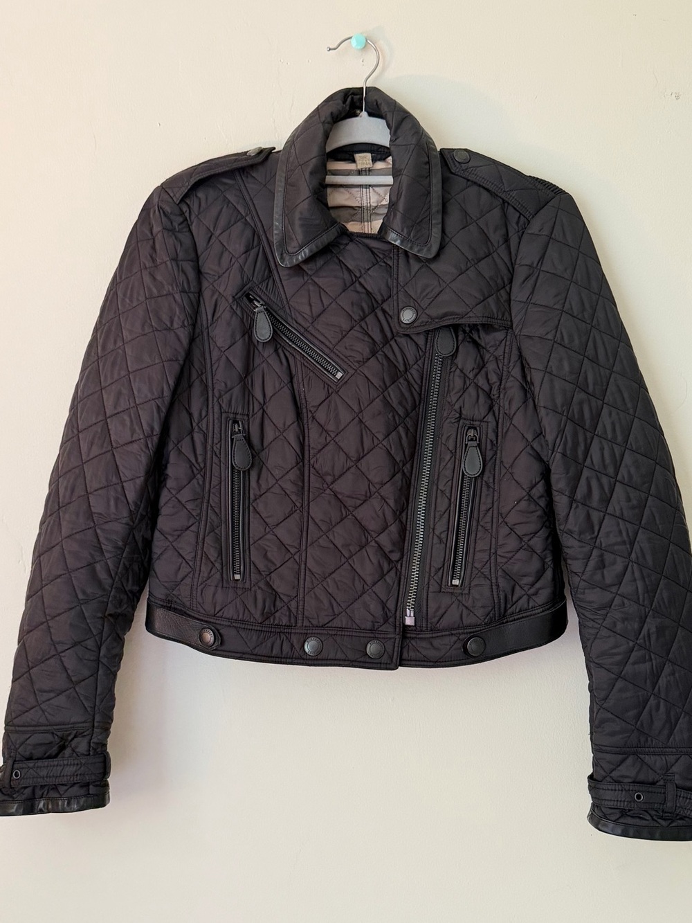 Burberry Quilted Bomber Moto Jacket | Size M - Picture 4 of 11